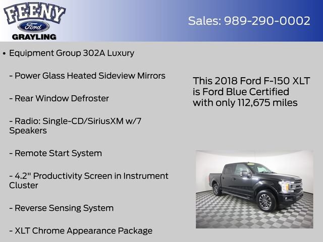 Used 2018 Ford F150 XLT w/ Equipment Group 302A Luxury AWD/4WD image 8