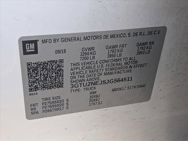 Used 2018 GMC Sierra 1500 SLT w/ SLT Premium Package AWD/4WD image 14