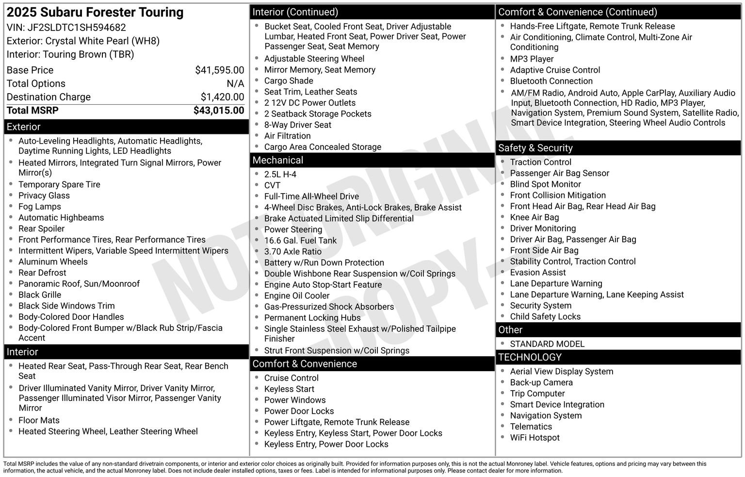 Certified 2025 Subaru Forester Touring image 35
