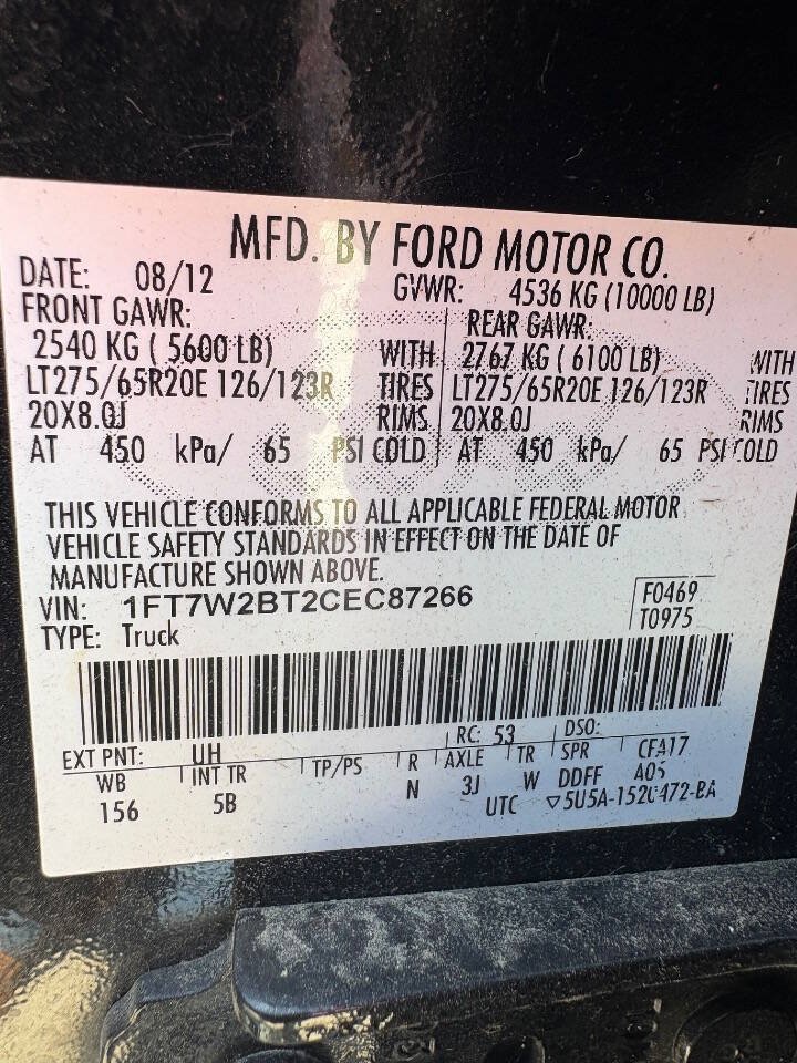 Used 2012 Ford F250 Lariat w/ Lariat Ultimate Pkg AWD/4WD image 10
