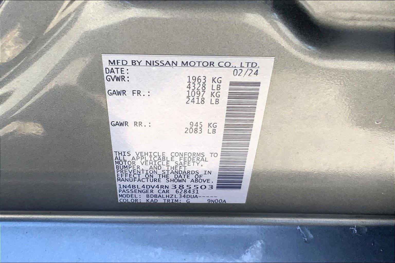 Used 2024 Nissan Altima 2.5 SV FWD image 31