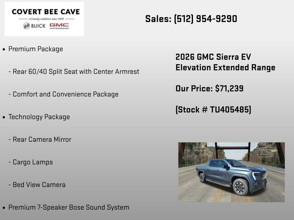 New 2026 GMC Sierra EV Elevation w/ Premium Package AWD/4WD image 18