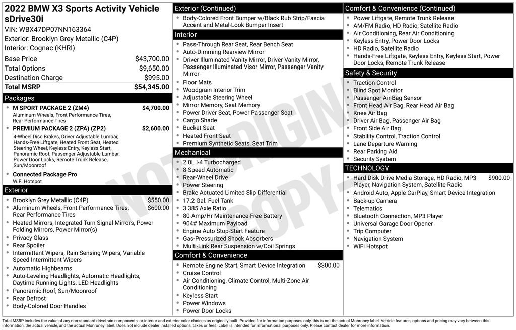 Used 2022 BMW X3 sDrive30i w/ M Sport Package 2 RWD image 10