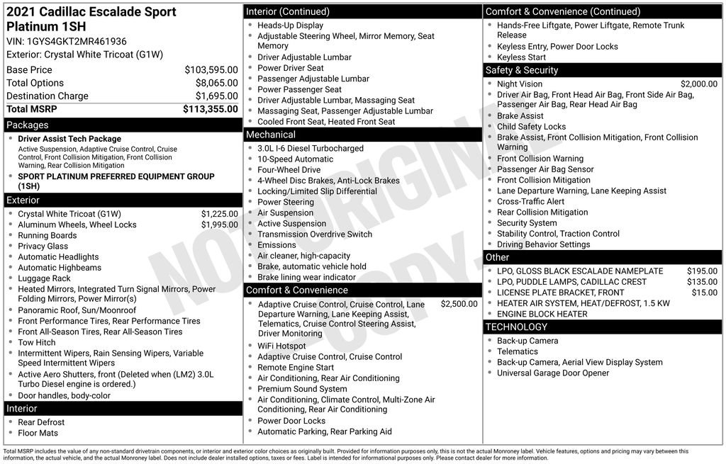 Used 2021 Cadillac Escalade Sport Platinum image 45
