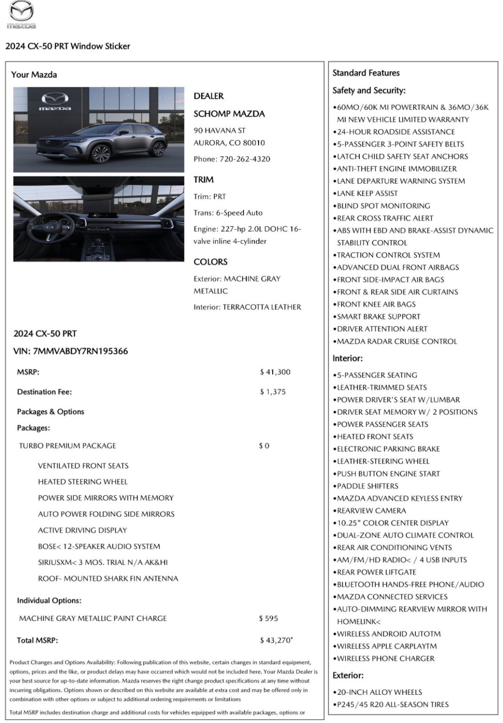 Used 2024 MAZDA CX-50 AWD 2.5 Turbo w/ Premium Pkg image 52