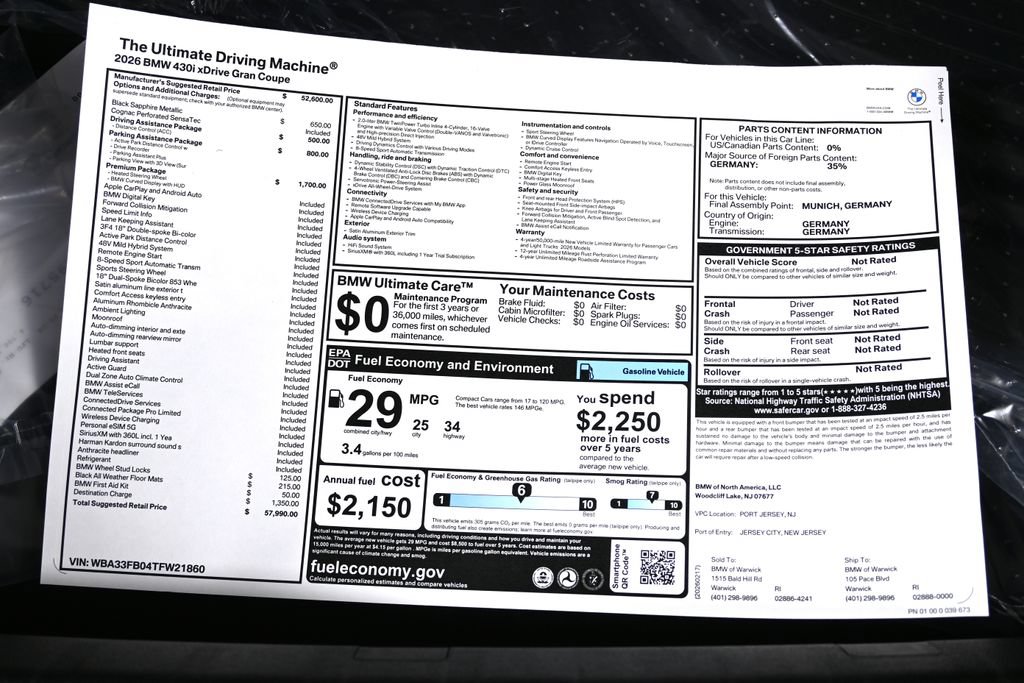 Used 2026 BMW 430i xDrive w/ Premium Package AWD/4WD image 37