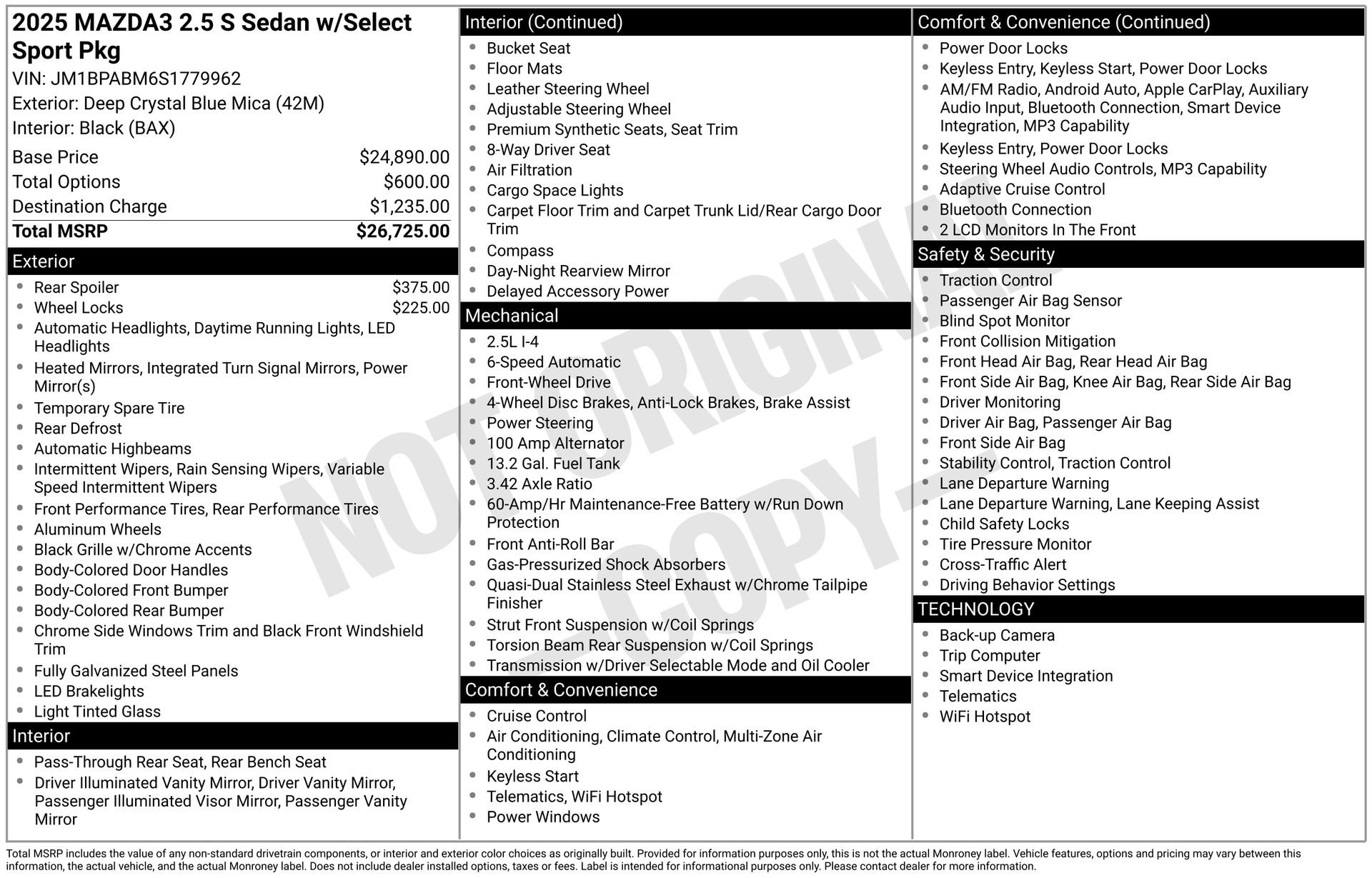 Certified 2025 MAZDA MAZDA3 s image 28