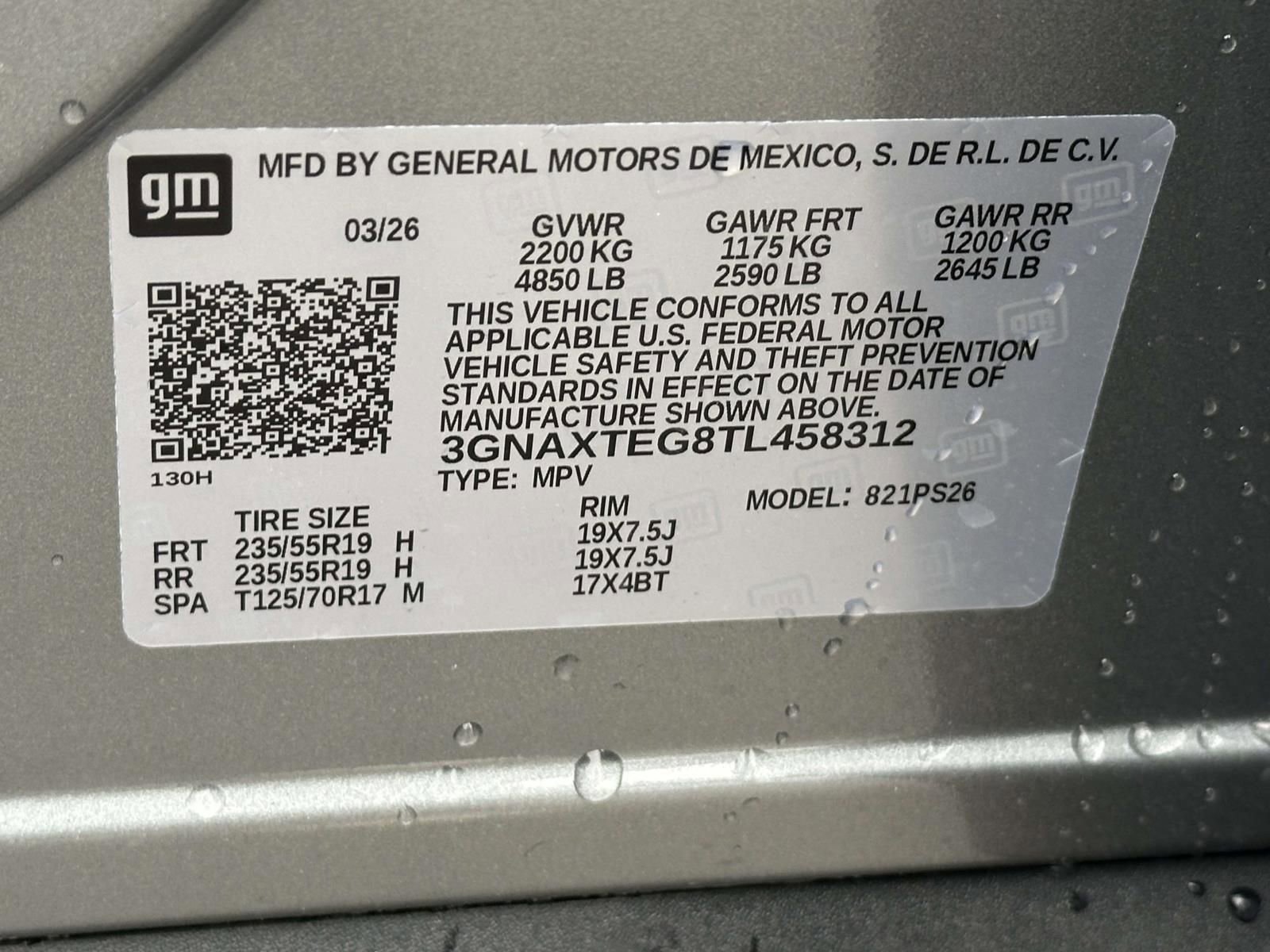 New 2026 Chevrolet Equinox RS AWD/4WD image 28