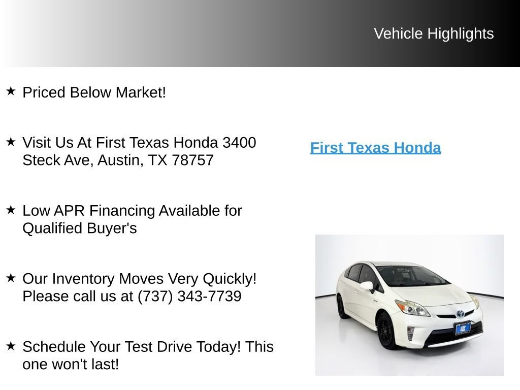 Used 2015 Toyota Prius Two FWD image 9