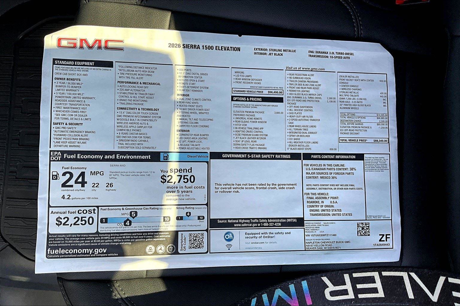 New 2026 GMC Sierra 1500 Elevation w/ Elevation Premium Package image 13
