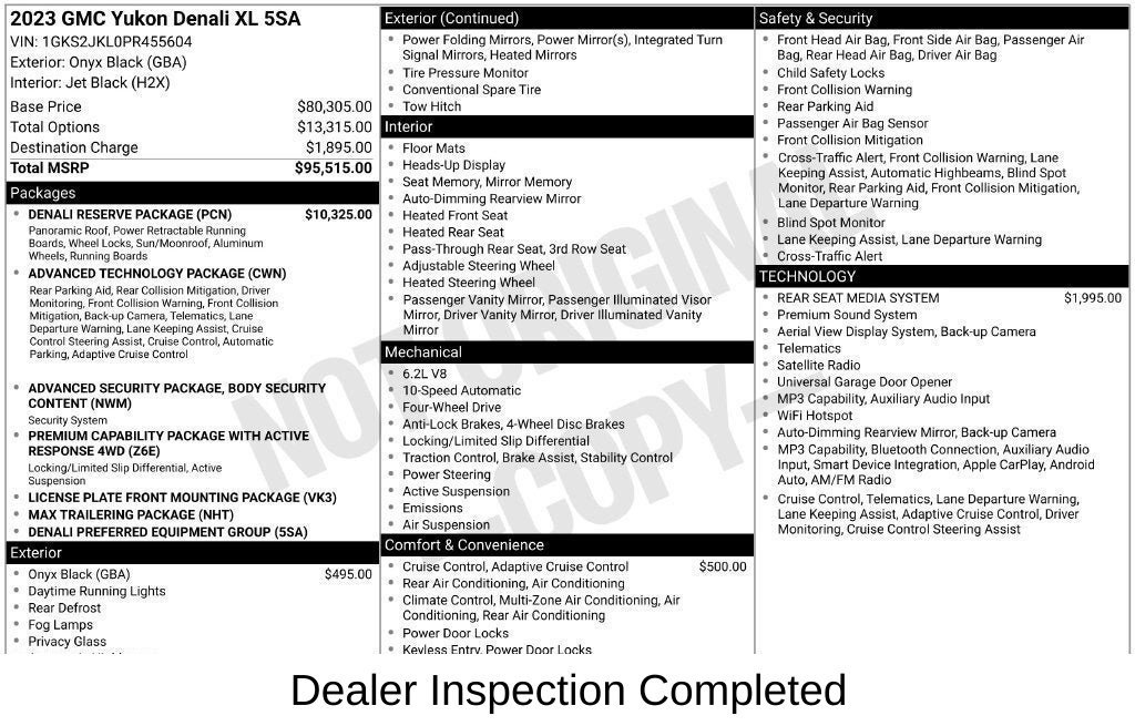 Used 2023 GMC Yukon XL Denali w/ Denali Reserve Package AWD/4WD image 10
