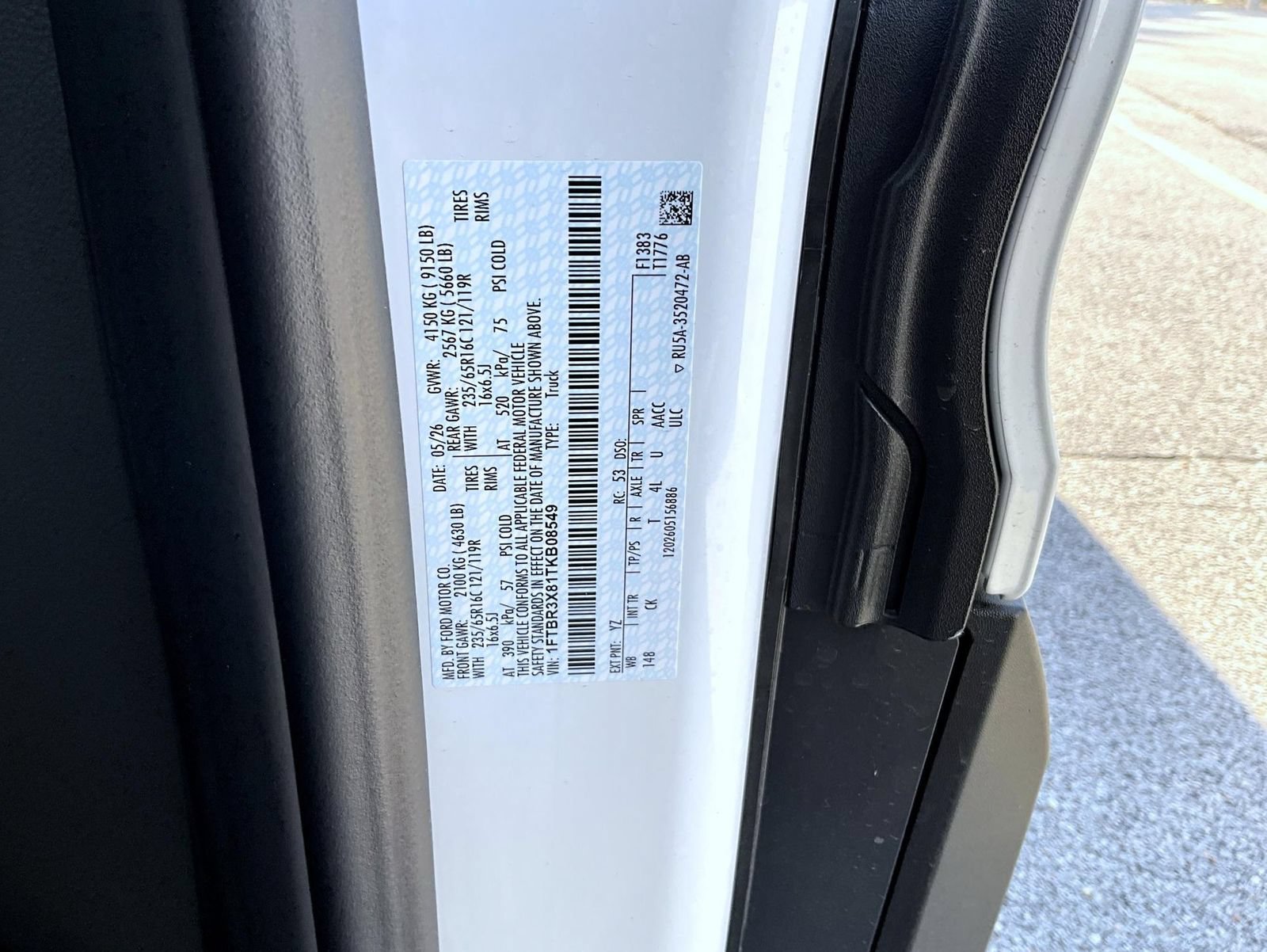 New 2026 Ford Transit 250 148 High Roof Extended w/ Load Area Protection Package RWD image 23