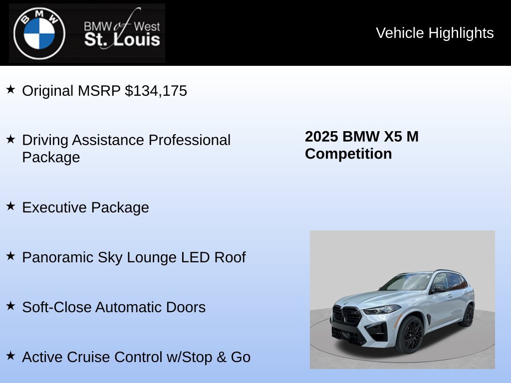 Used 2025 BMW X5 M Competition w/ Executive Package AWD/4WD image 8