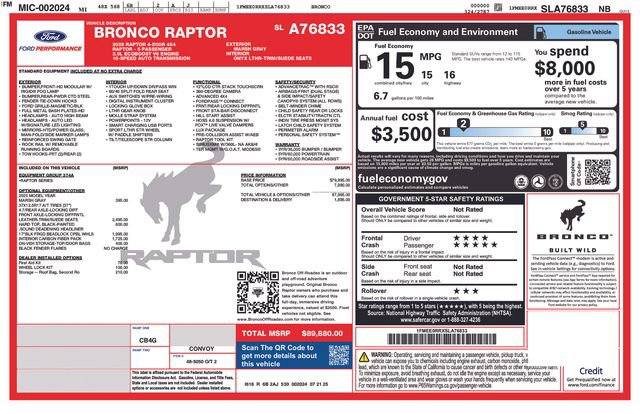 New 2025 Ford Bronco Raptor w/ Interior Carbon Fiber Pack video 4