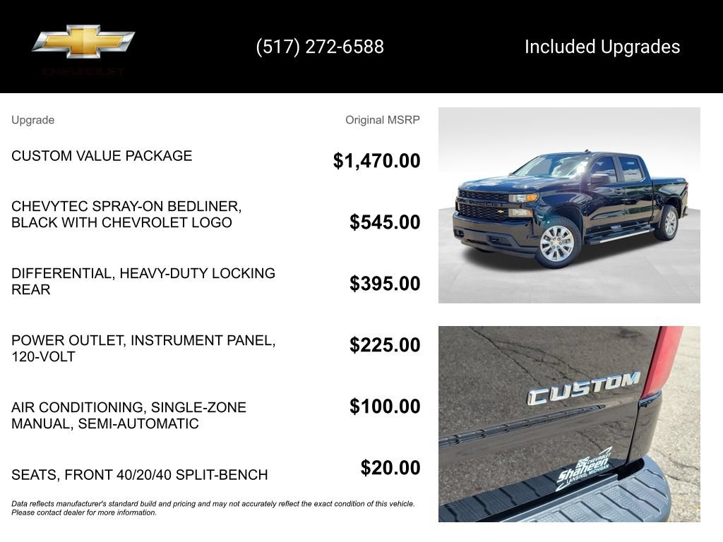Used 2020 Chevrolet Silverado 1500 Custom w/ Custom Value Package AWD/4WD image 15