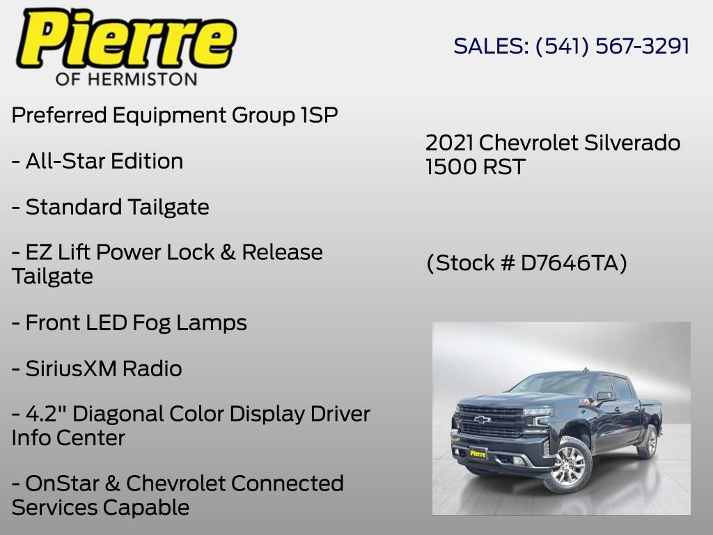 Used 2021 Chevrolet Silverado 1500 RST w/ Z71 Off-Road Package AWD/4WD image 24
