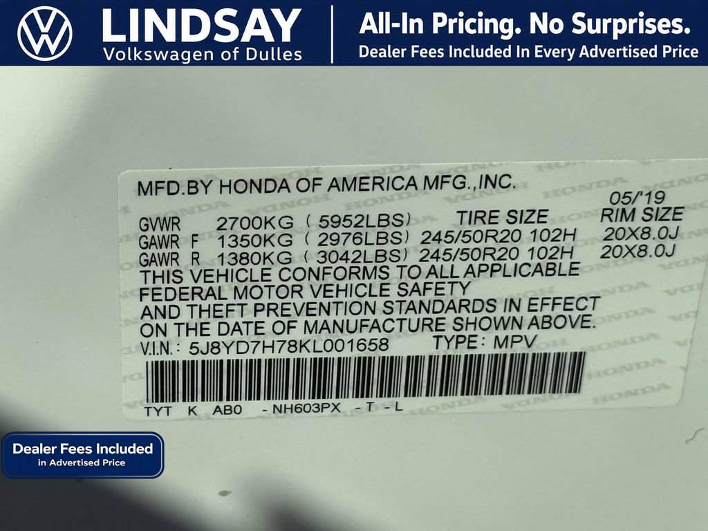 Used 2019 Acura MDX Sport Hybrid w/ Advance Pkg AWD/4WD image 29