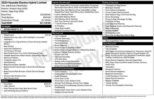 Used 2024 Hyundai Elantra Limited FWD image 48