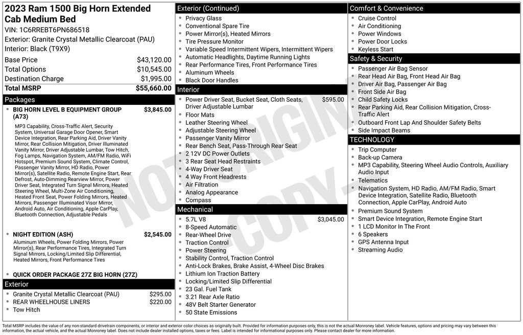 Used 2023 RAM 1500 Big Horn RWD image 2