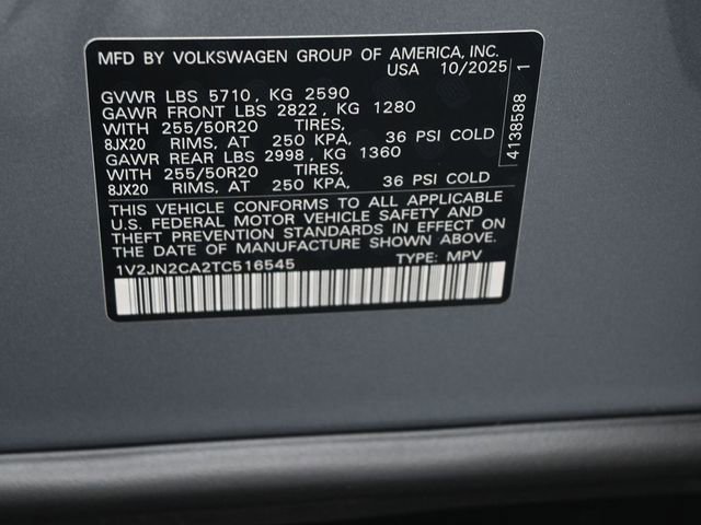 New 2026 Volkswagen Atlas SE image 20