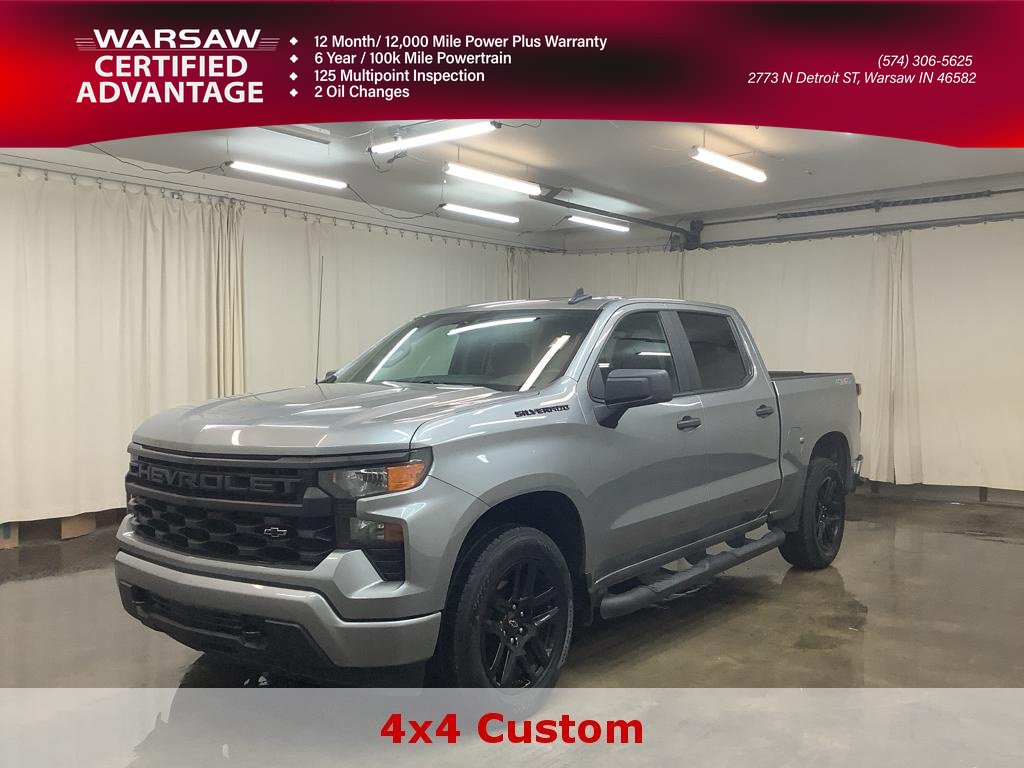 Used 2023 Chevrolet Silverado 1500 Custom w/ 2.7L Blackout Package AWD/4WD video 1