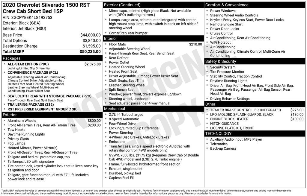 Certified 2020 Chevrolet Silverado 1500 RST w/ All-Star Edition AWD/4WD image 23