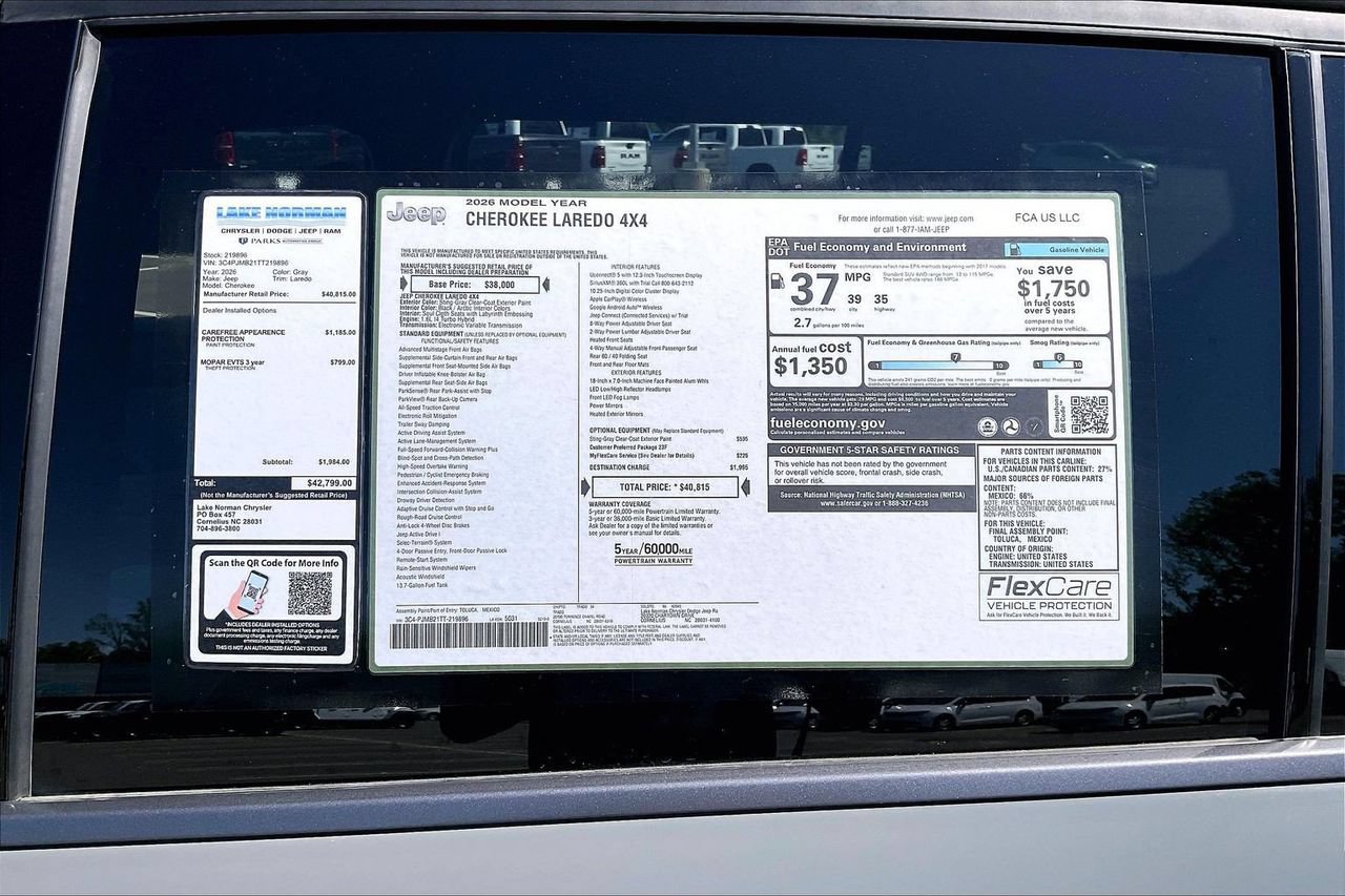 New 2026 Jeep Cherokee Laredo AWD/4WD image 36