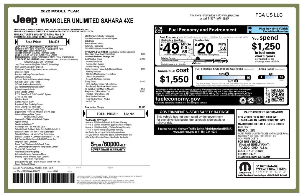 Used 2022 Jeep Wrangler Unlimited Sahara w/ Cold Weather Group image 4