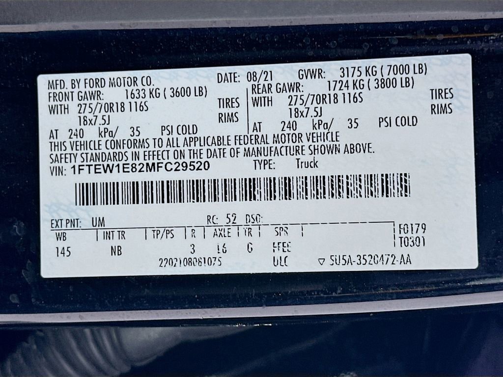 Used 2021 Ford F150 Tremor w/ Equipment Group 402A High image 32