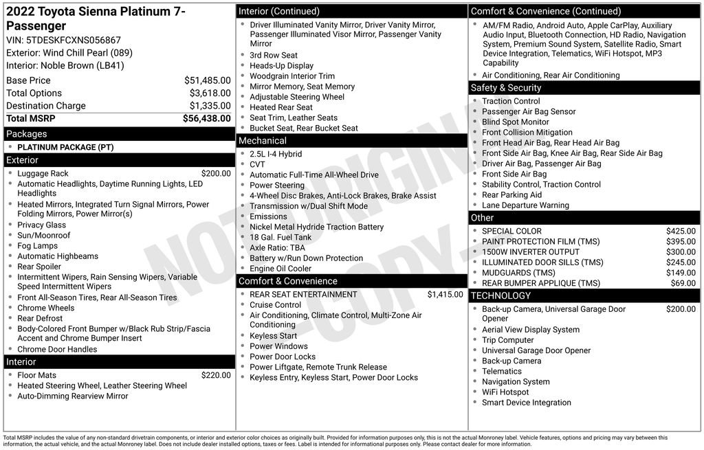 Used 2022 Toyota Sienna Platinum image 35