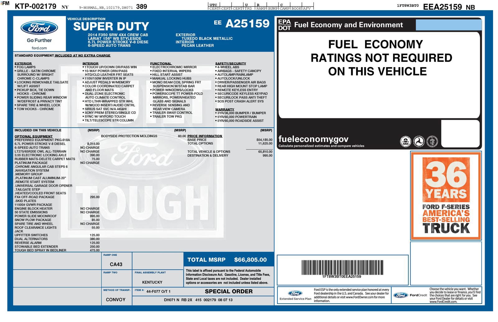 Used 2014 Ford F350 Platinum w/ FX4 Off-Road Package AWD/4WD image 2