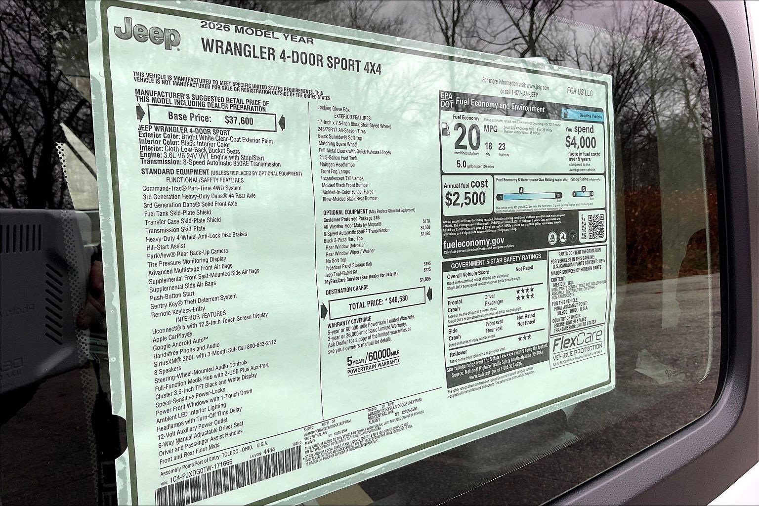 New 2026 Jeep Wrangler Sport image 14