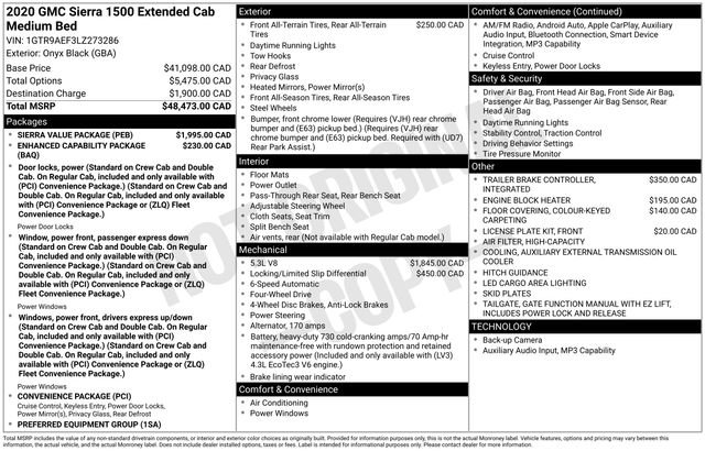 Used 2020 GMC Sierra 1500 4x4 Double Cab w/ Sierra Value Package image 13