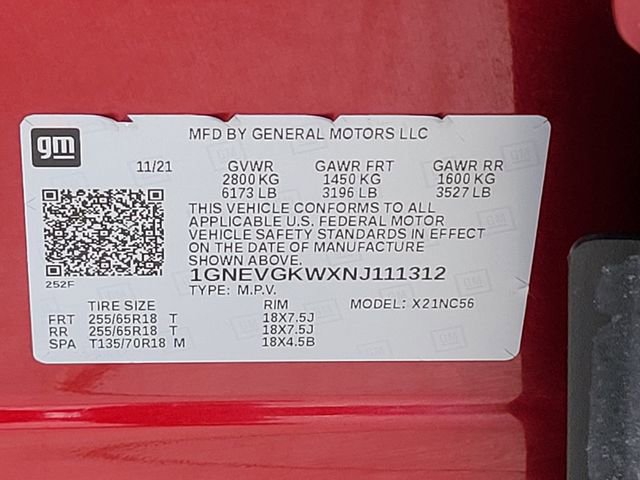 Used 2022 Chevrolet Traverse LT AWD/4WD image 18