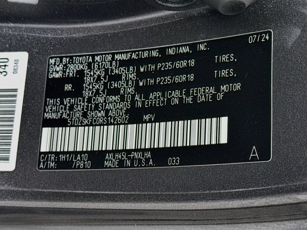 Certified 2024 Toyota Sienna Limited AWD/4WD image 37