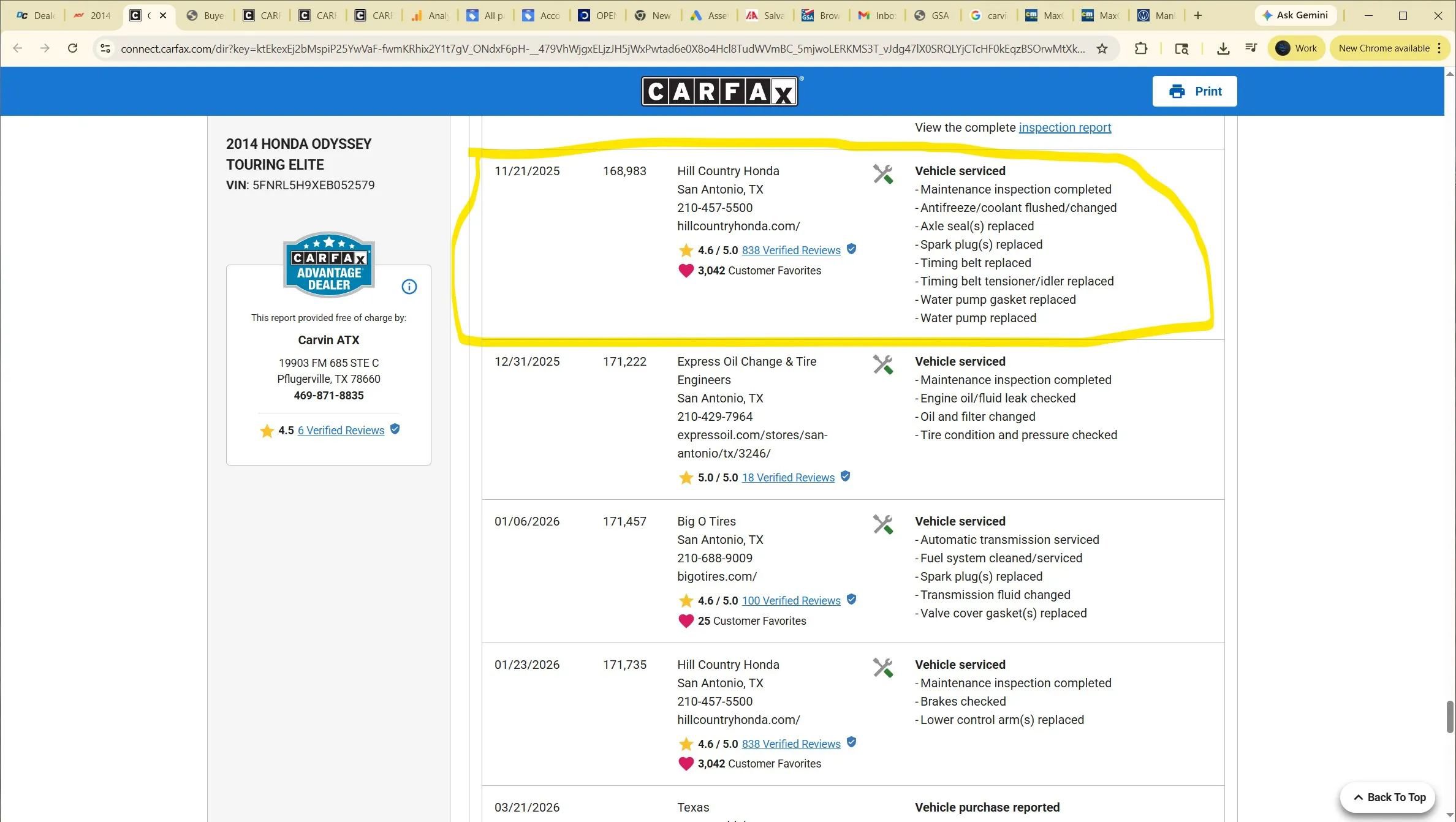 Used 2014 Honda Odyssey Touring Elite image 12