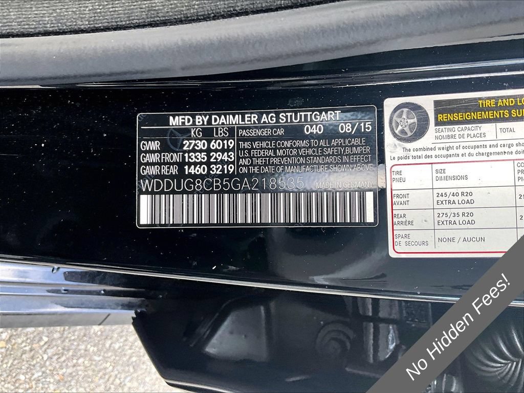 Used 2016 Mercedes-Benz S 550 Sedan w/ Sport Package image 24