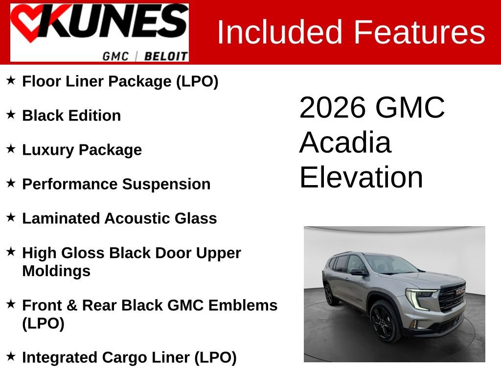 New 2026 GMC Acadia Elevation w/ Black Edition AWD/4WD image 2