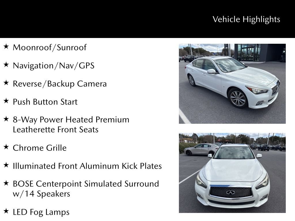 Used 2014 INFINITI Q50 Premium w/ Navigation Package image 8