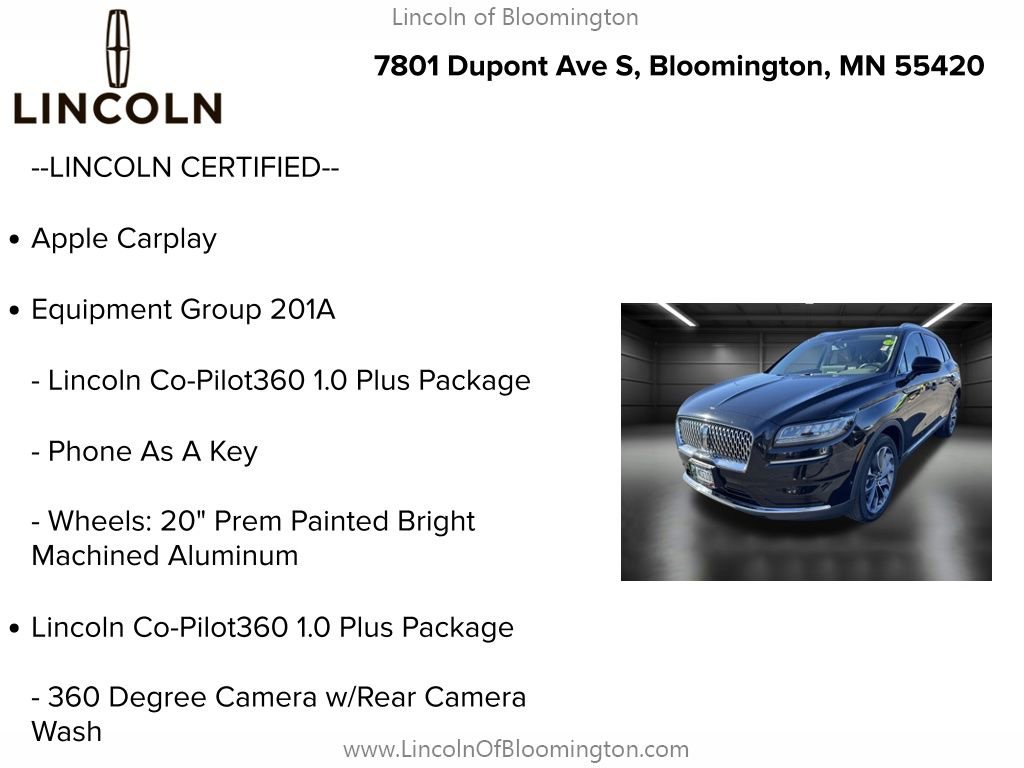 Certified 2022 Lincoln Nautilus Reserve w/ Equipment Group 201A image 6