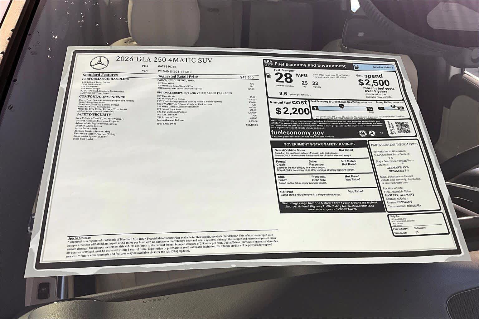 New 2026 Mercedes-Benz GLA 250 4MATIC image 18