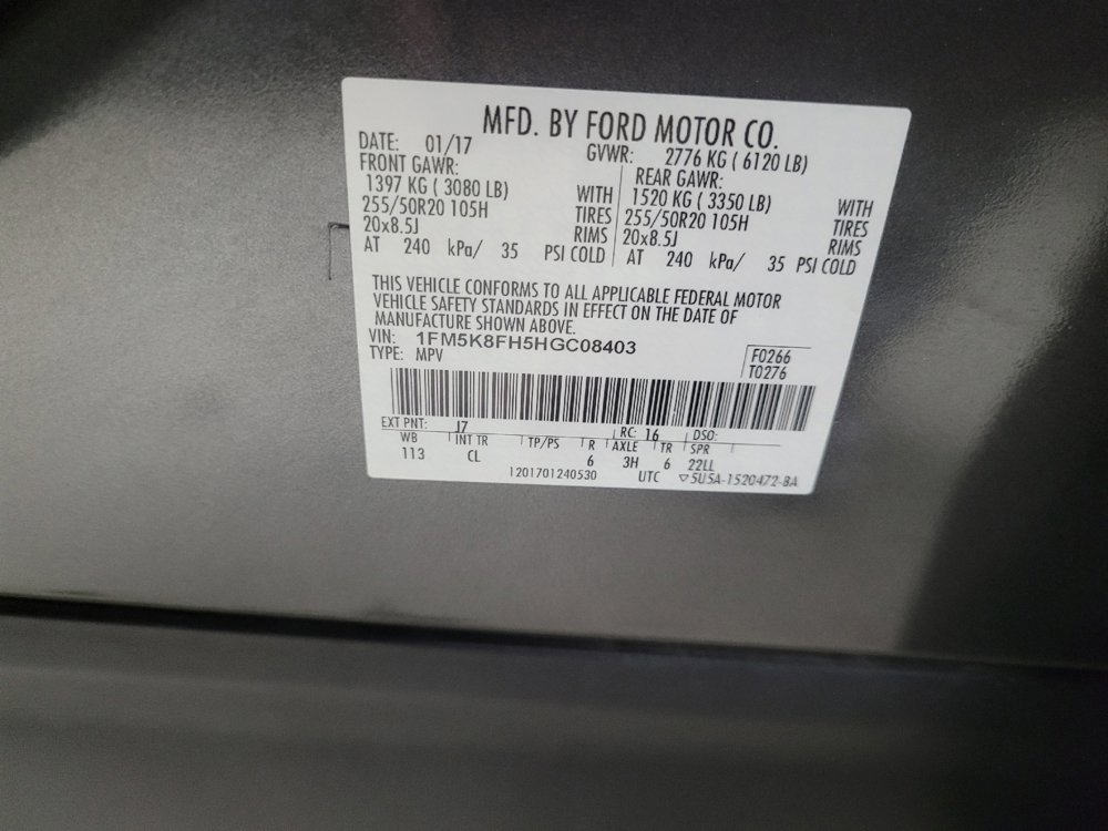 Used 2017 Ford Explorer Limited w/ Equipment Group 301A image 33