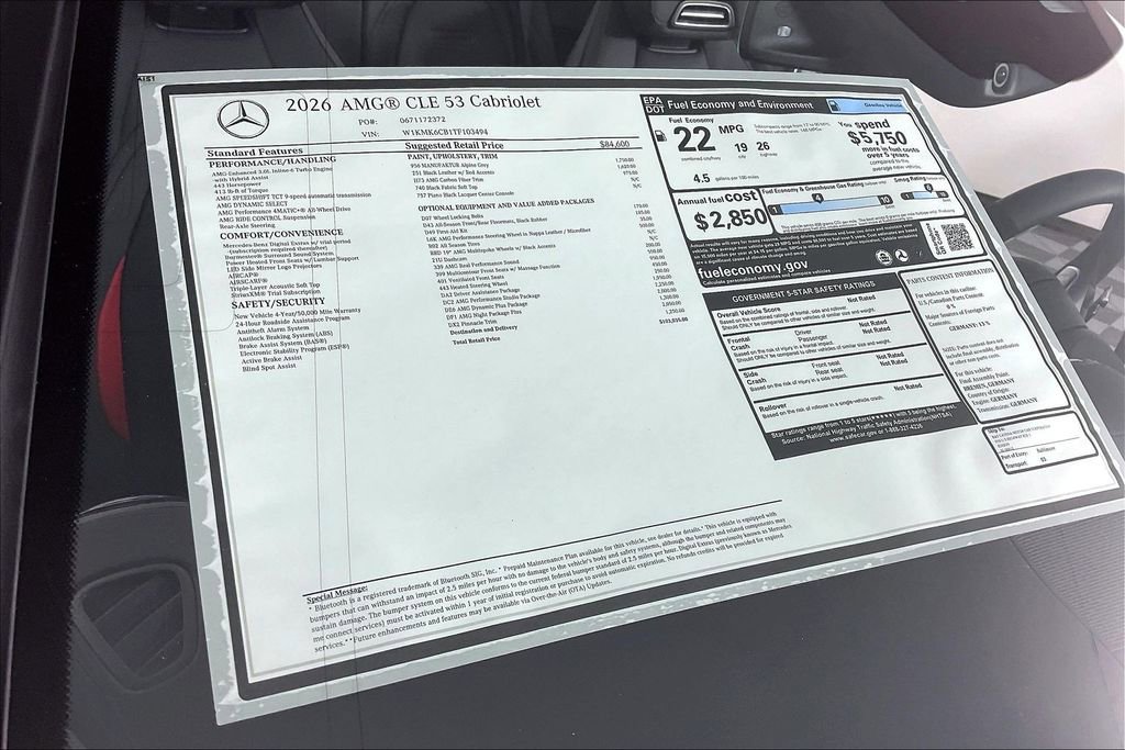 New 2026 Mercedes-Benz CLE 53 AMG 4MATIC Cabriolet image 13
