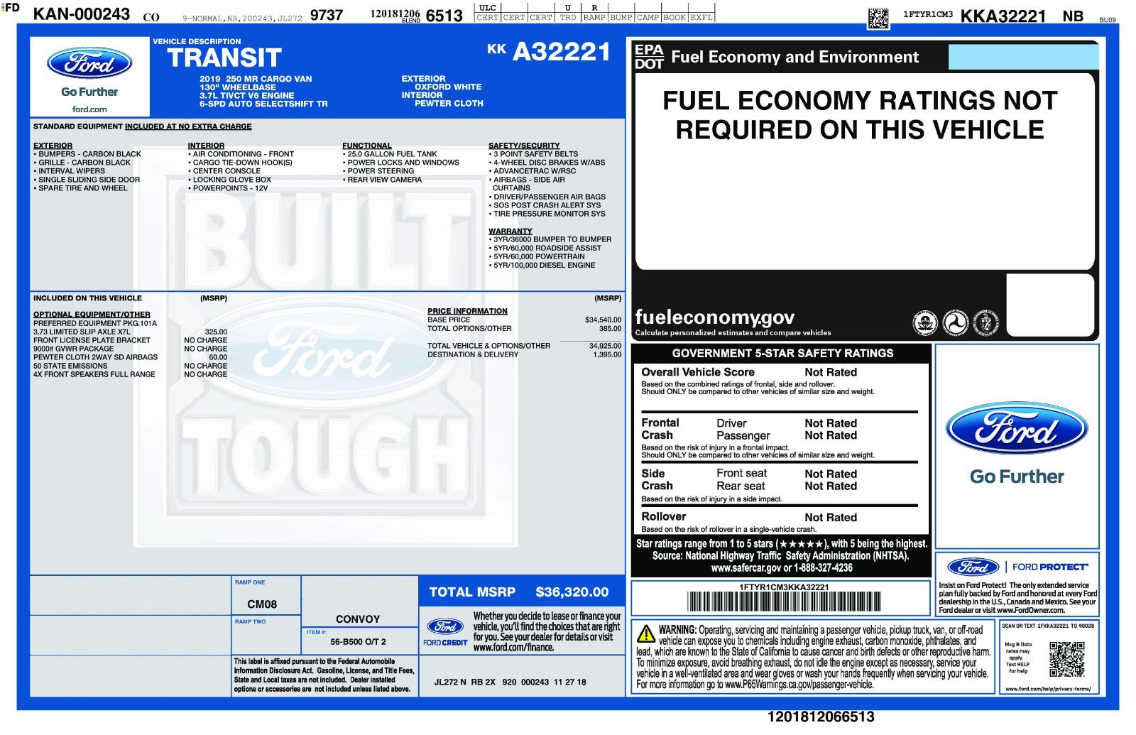 Used 2019 Ford Transit 250 130 Medium Roof image 11