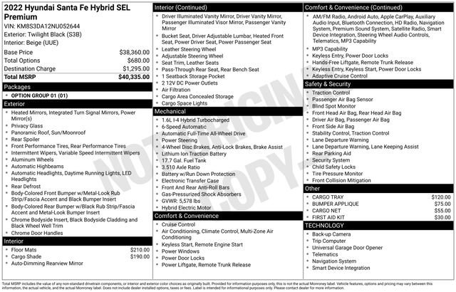 Used 2022 Hyundai Santa Fe SEL Premium AWD/4WD image 4