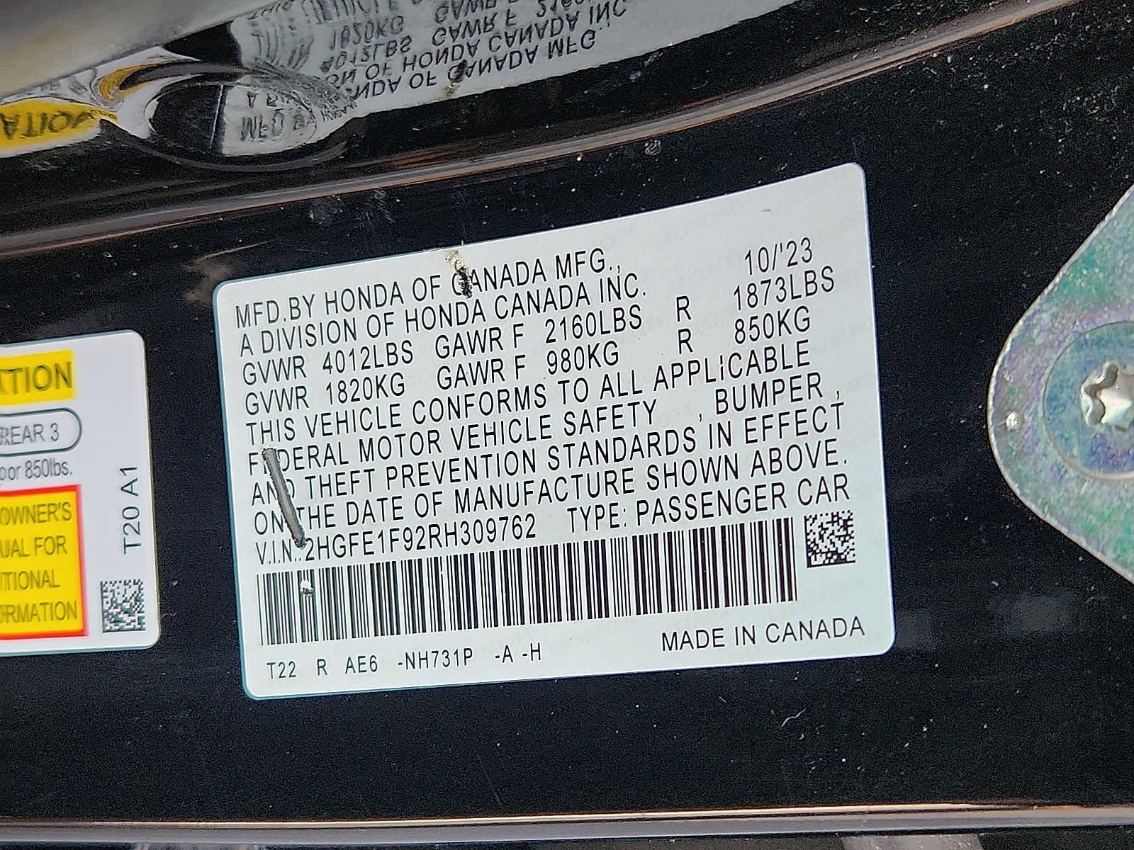 Certified 2024 Honda Civic Touring image 26