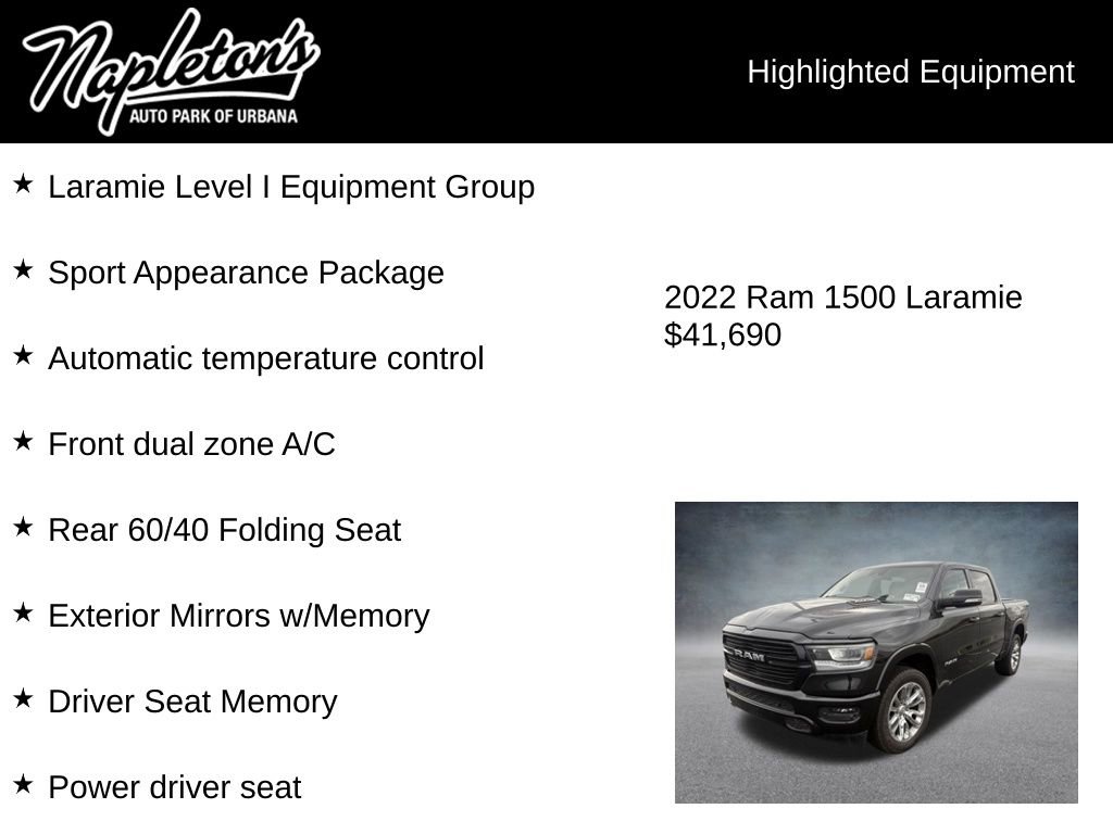Used 2022 RAM 1500 Laramie w/ Sport Appearance Package AWD/4WD image 4