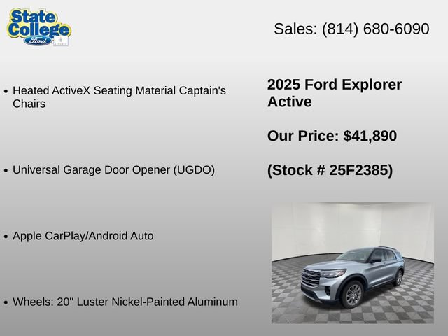 Used 2025 Ford Explorer Active w/ Active Comfort Package AWD/4WD image 18