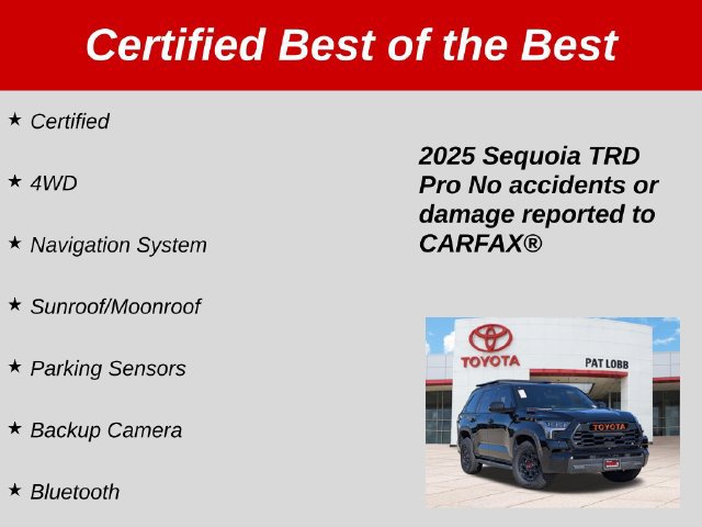 Certified 2025 Toyota Sequoia TRD Pro w/ Tow Technology Package AWD/4WD image 42