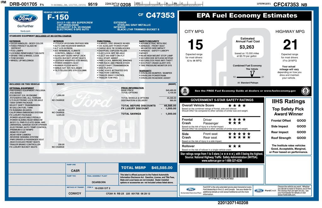 Used 2012 Ford F150 FX4 w/ FX Luxury Pkg AWD/4WD image 3